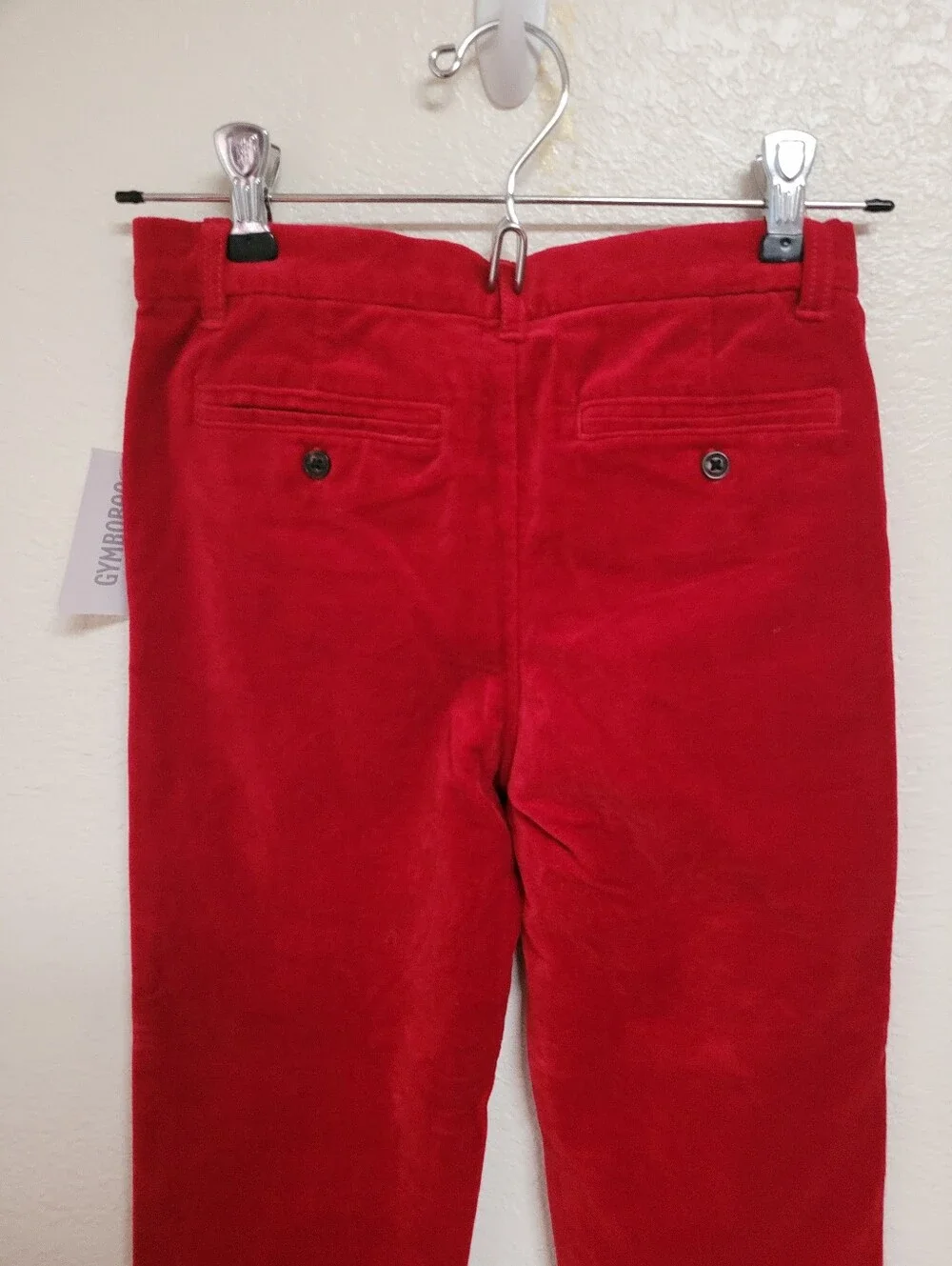 NEW Gymboree Bright Red Velour Pants